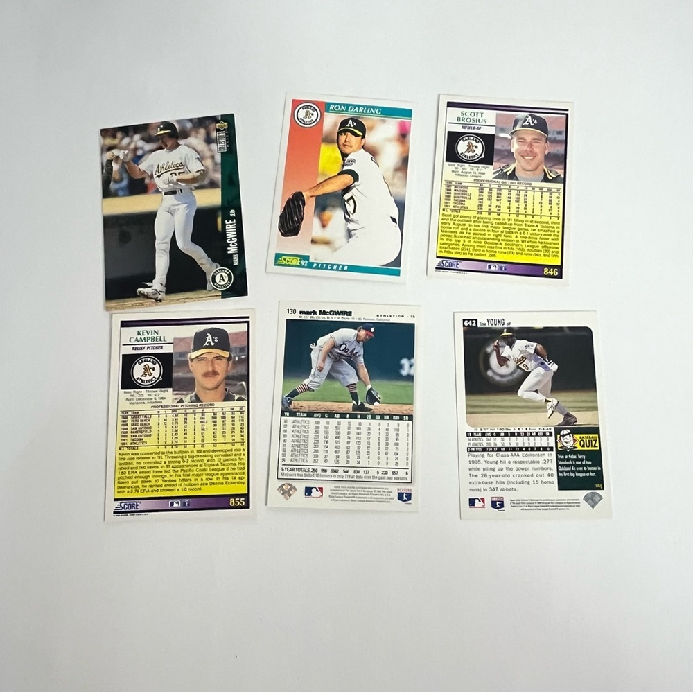 vintage 90s  oakland athletics baseball cards trading crafts journal scrapbook21